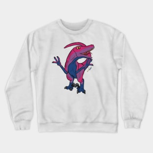 Bilociraptor (scaled) - Bisexual Pride Crewneck Sweatshirt